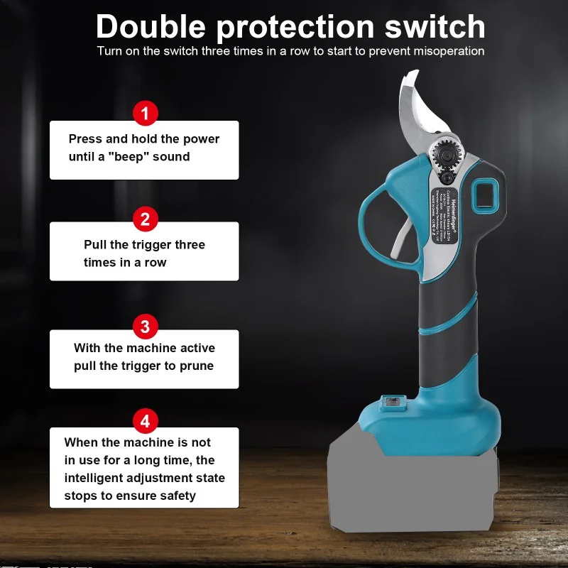

Brushless 200W Pruning Shears Electric scissor, 25MM Branch Cut, 21000RPM, Cordless 18V, Digital Display, No battery