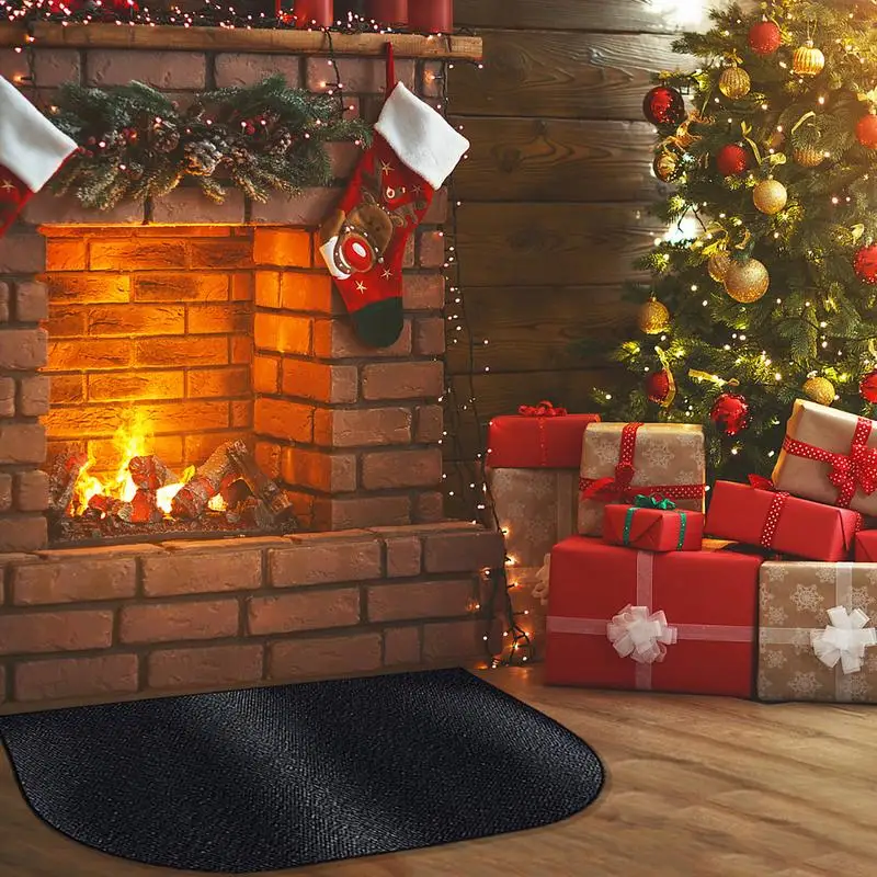 Fire Wall Carpett Fireproof Fireplace Hearth Rug Non Slip Protection Floor Mat Flame Resistant Pad Fireplace Accessories