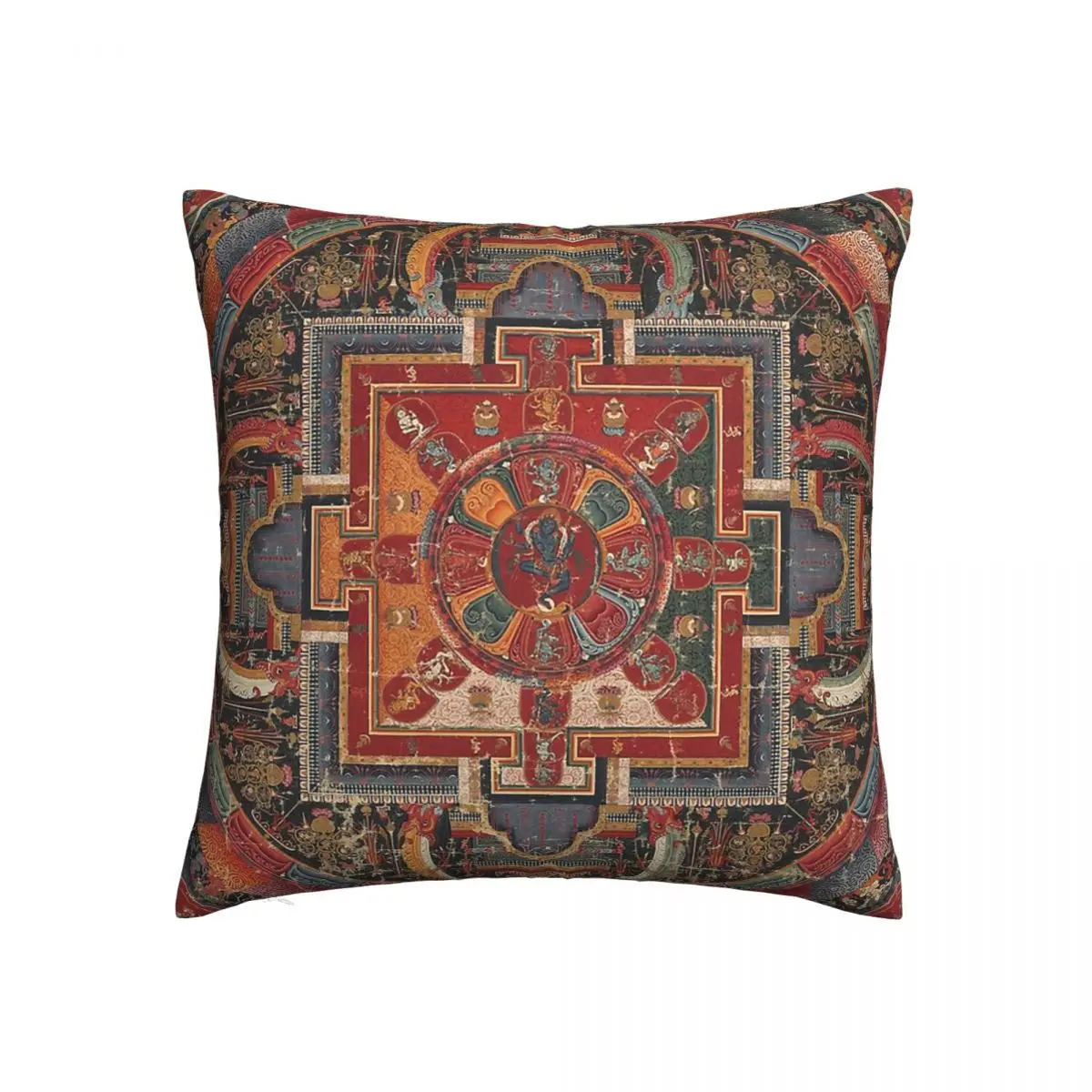 Mandala Buddha Pillowcase Printing Fabric Cushion Cover Decor Yoga Zen Buddhism Indian Buddhist Throw Pillow Case Cover Home