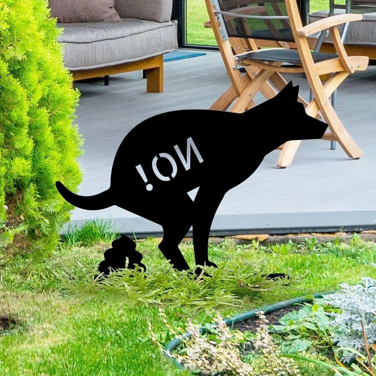 

No Pooping Yard Sign Dog Insert to Install Dog Garden Stake Weatherproof for Bonsai Courtyard Outdoor Backyard