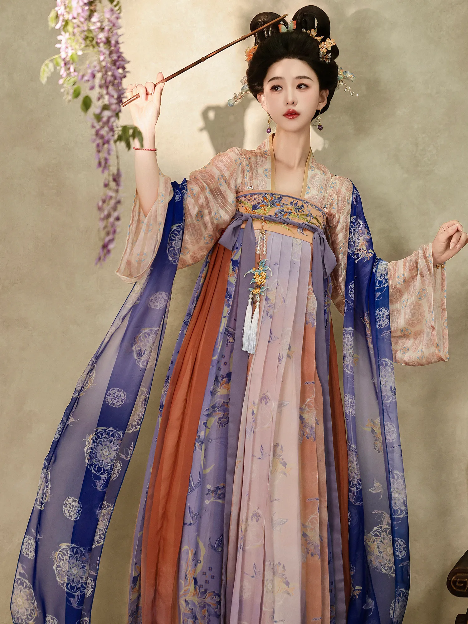 2026 New Tang-made Hanfu women's chest-length skirt, restored wind improved suit summer
