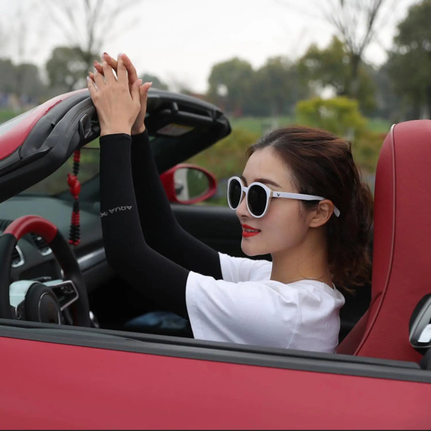 Ice Silk Arm Cover Arm Sleeves Woman Grey Summer Cycling Cooling Running Outdoor Sport Sunshade UV Protection Men Sleeve Arm