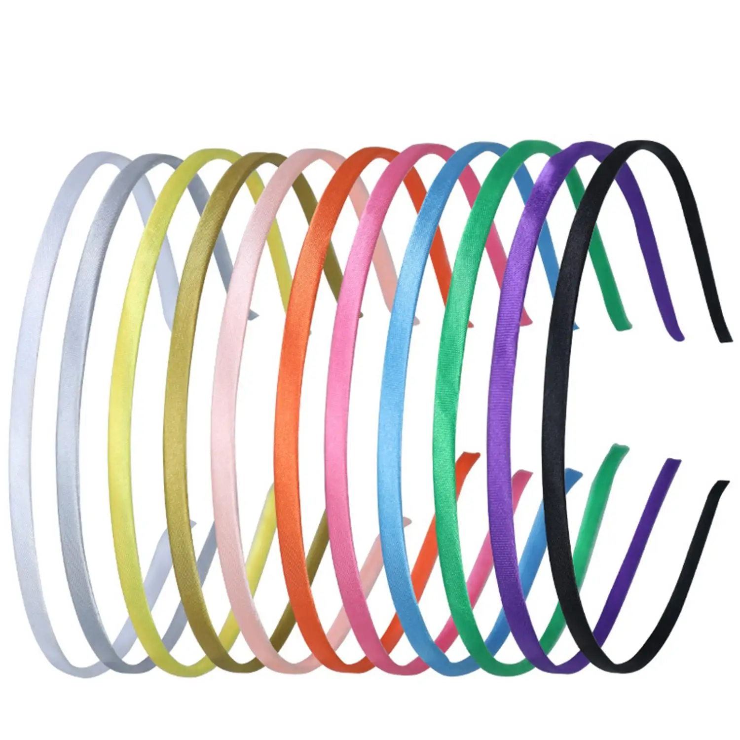 

1Pcs 5mm Fabric Covered Fashion Women Kids Headbands Bezel Colorful Hair Hoops Metal Hairband DIY Girls Headwear Accessories