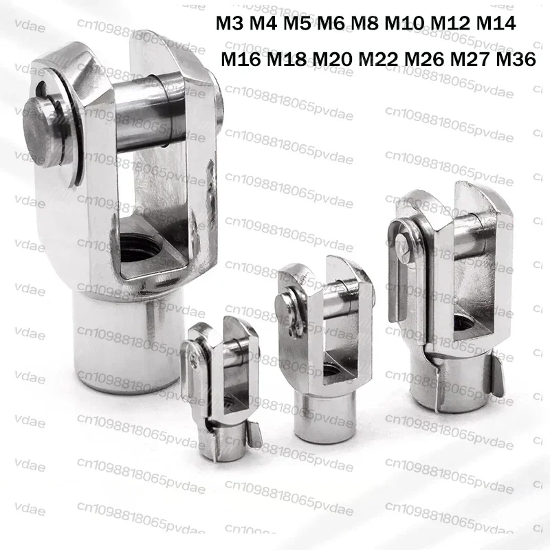 Tool Parts M6 M8 M10 M12 M15 M20 M27 M36 M42 Y Joint Female to Male Thread Pneumatic Cylinder Mounting Knuckle Rod Piston Clevis