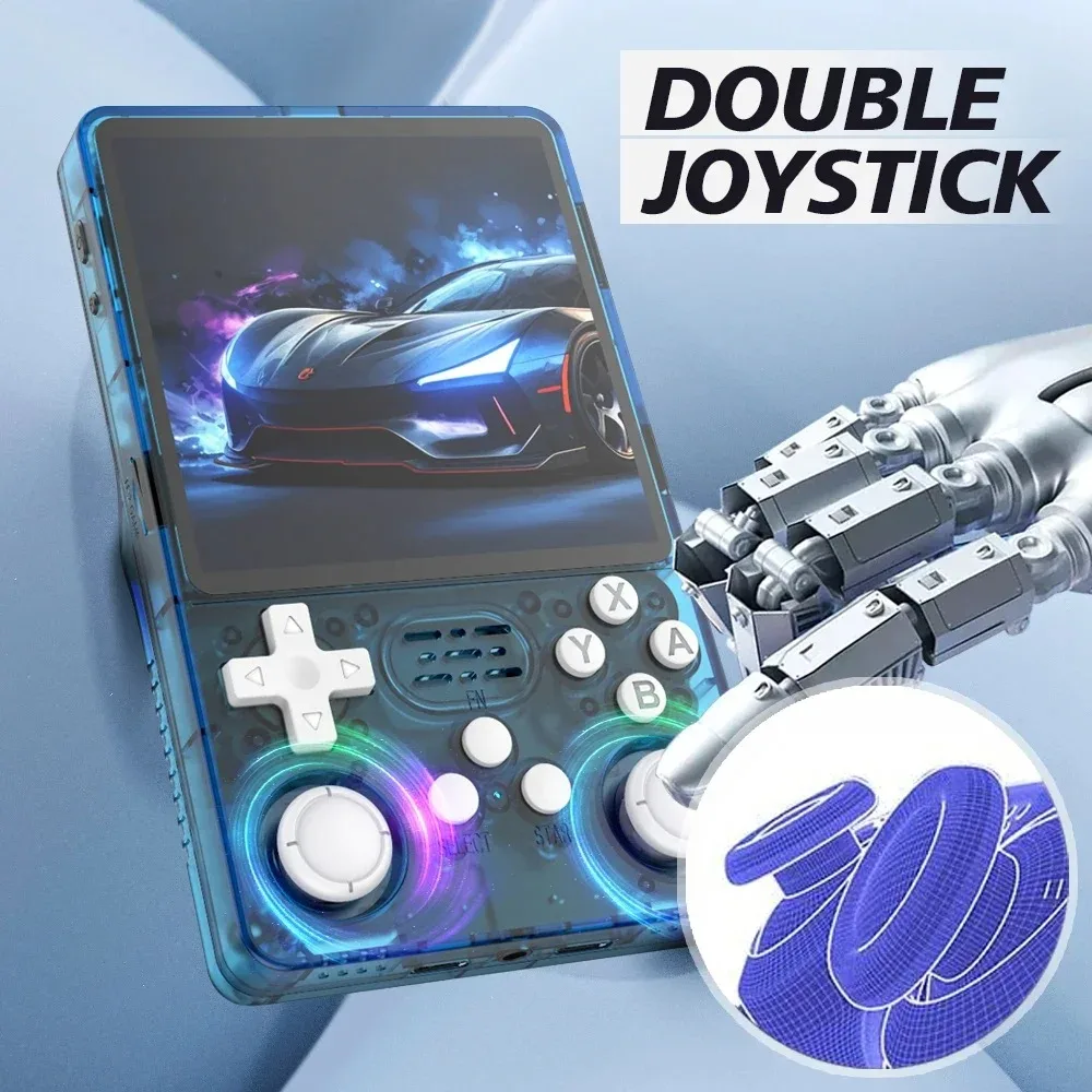 FLLTF R36 Plus Retro Handheld Game Console Linux 64-bit System 4" IPS Screen RK3326 Portable Pocket Video Player  Games