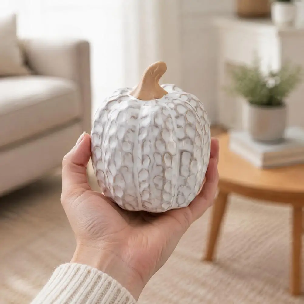 Halloween Home Decorations Ceramic Pumpkin Decor Ceramic Pumpkin Fall Centerpiece Realistic Autumn Harvest for Halloween
