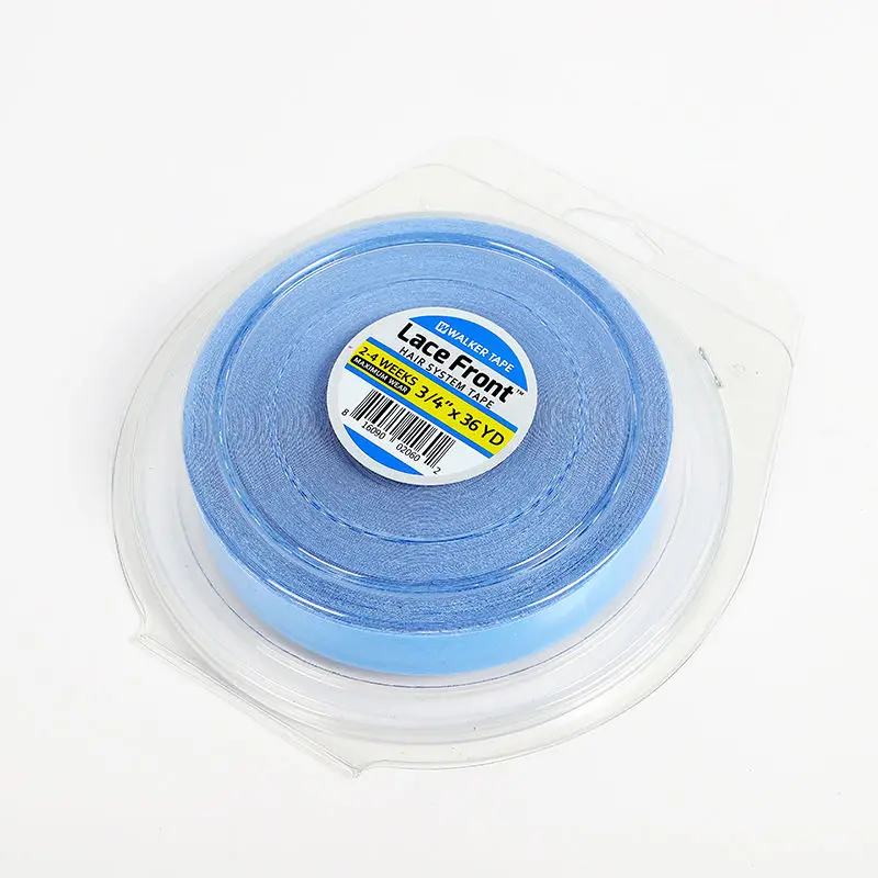 3/4inch (1.9cm) 36yard Blue Lace Front Wig Tape Walker Double Side Adhesive Hair System Tape Roll for Wig Toupee Hair Extensions