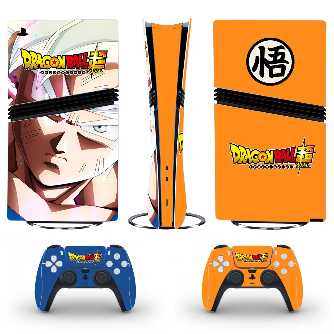 Anime Ultra Instinct Goku PS5 Pro Digital Skin Sticker Decal Cover for Console and 2 Controllers PS5 Pro Skin Sticker Vinyl