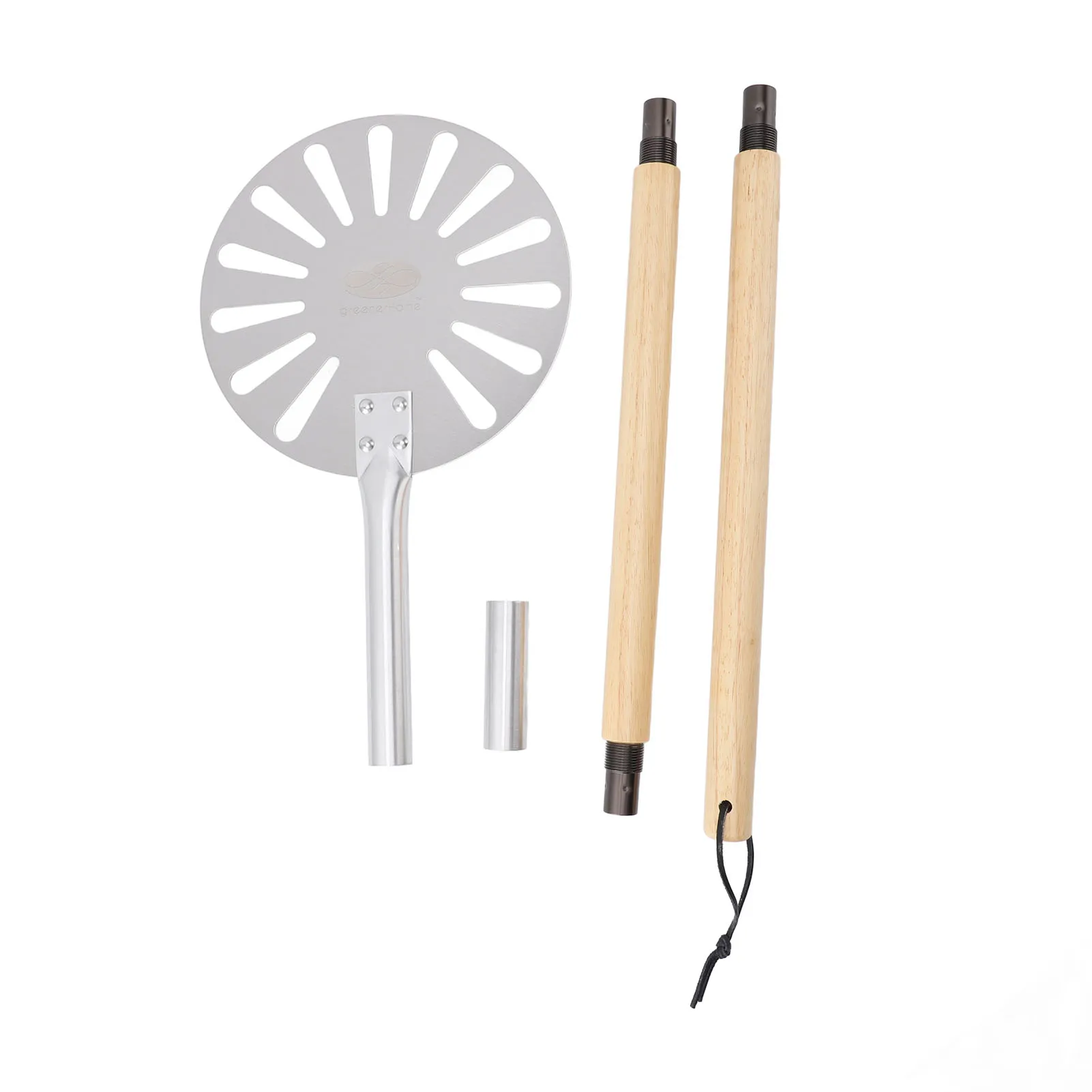 

Pizza Turner Peel Pizza Turner Stainless Steel Easy To Clean Wooden Long Handle Removable Handle Perforated for Pizza Lovers