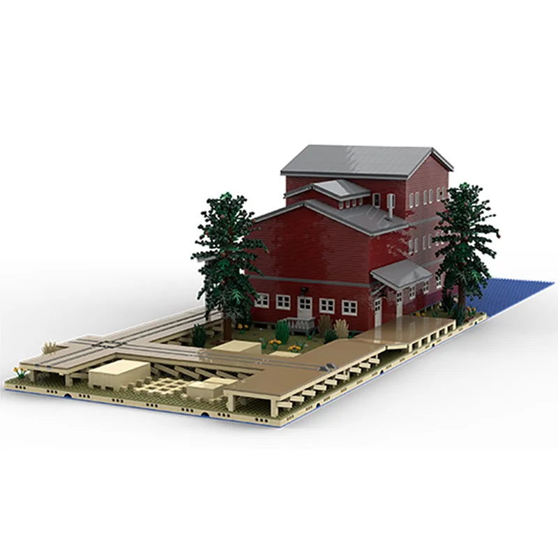 9530pcs MOC Train Sawmill Series Sawmill 8 Model Toy Building Blocks Architecture Christmas Gift Creative 3D Collection Idea