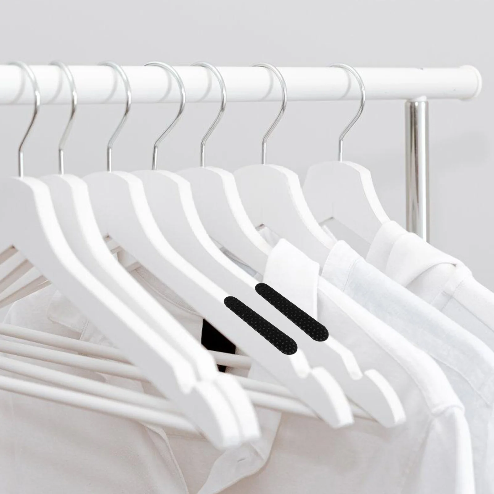 

100pcs Anti slip Hanger Grips Strips Clothes Hanger Pads Non skid Stickers Transparent Rack Accessories