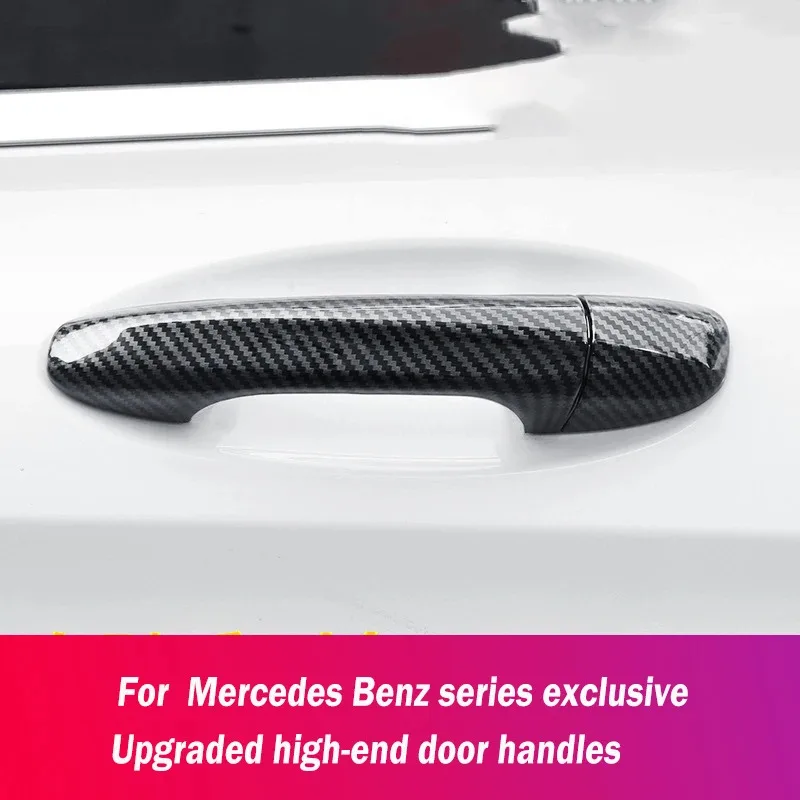 

Fit for Mercedes Benz C E GLC GLB A B GLE GLS CLA GLA Class W213 W205 X253 2016-2020 Black Door Handle Cover Trim LHD