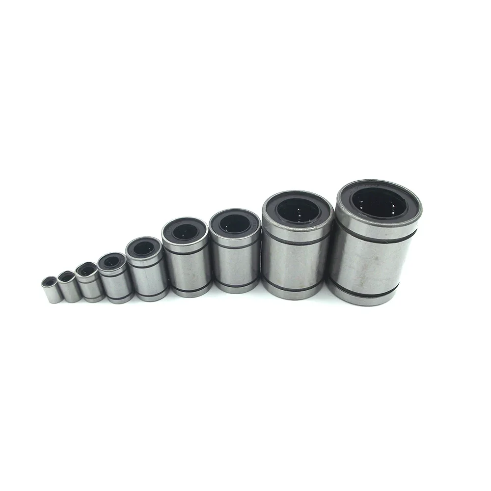 10PCS/lot LM8UU 8mm LM3UU LM4UU LM5UU LM6UU LM10UU LM12UU LM16UU LM20UU linear bushing CNC Bearing for rod Liner shaft  Parts