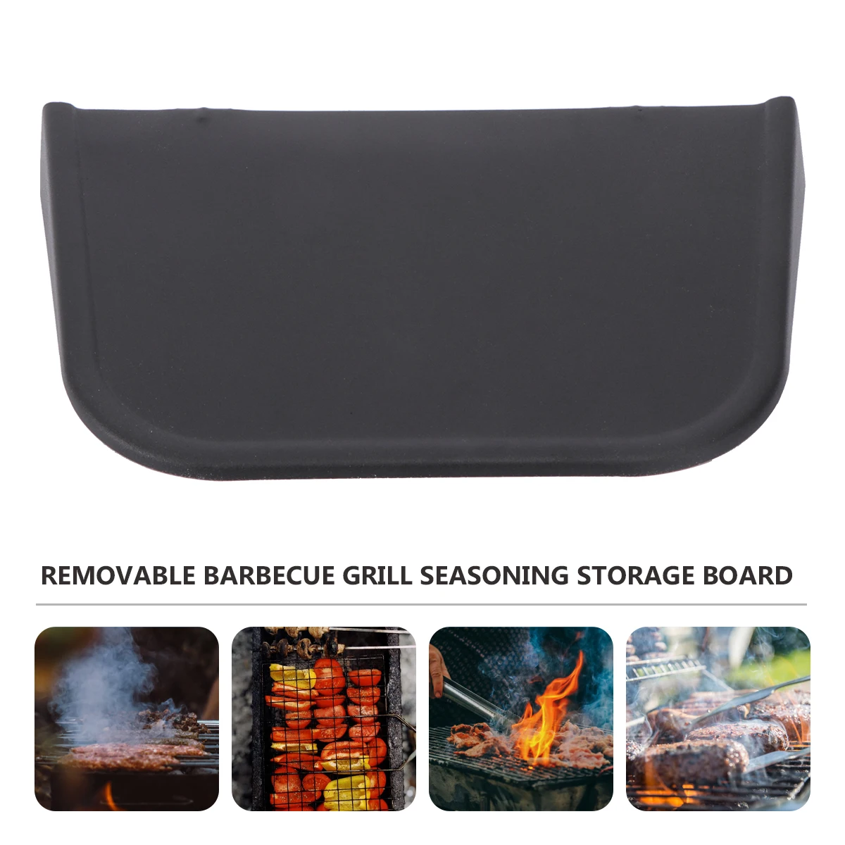 

Barbecue Grill Side Board Iron Seasoning Shelf Storage Rack Durable Lightweight Practical Portable BBQ Accessories Household