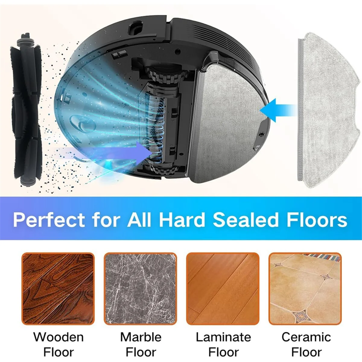 لملحقات T20 فرشاة جانبية رئيسية فلتر Hepa ممسحة قماش روبوت قطع غيار بديلة