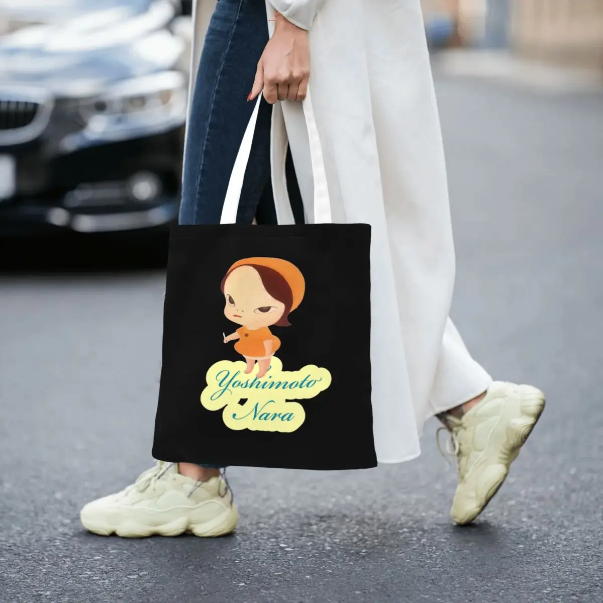 The Lazy Way To Yoshimoto Nara Really Need Canvas Tote Bag Fashion Large Capacity Shopping Bag for Women Shopping Bags