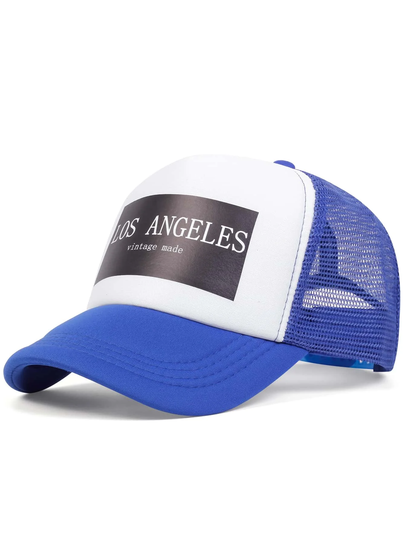 Unisex-Baseball-Netzkappen mit Los Angeles-Aufdruck, verstellbar, für den Frühling und Sommer, lässiger Sonnenschutzhut – Detail 9