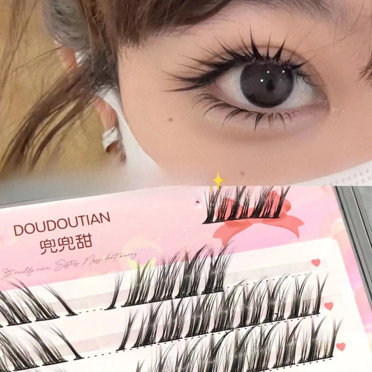 5 Pairs Fairy False Eyelashes Natural Thick Dense C Curled Fake Eyelash Fox Style Full Strip Lashes Slender Cool Girl Eye Makeup