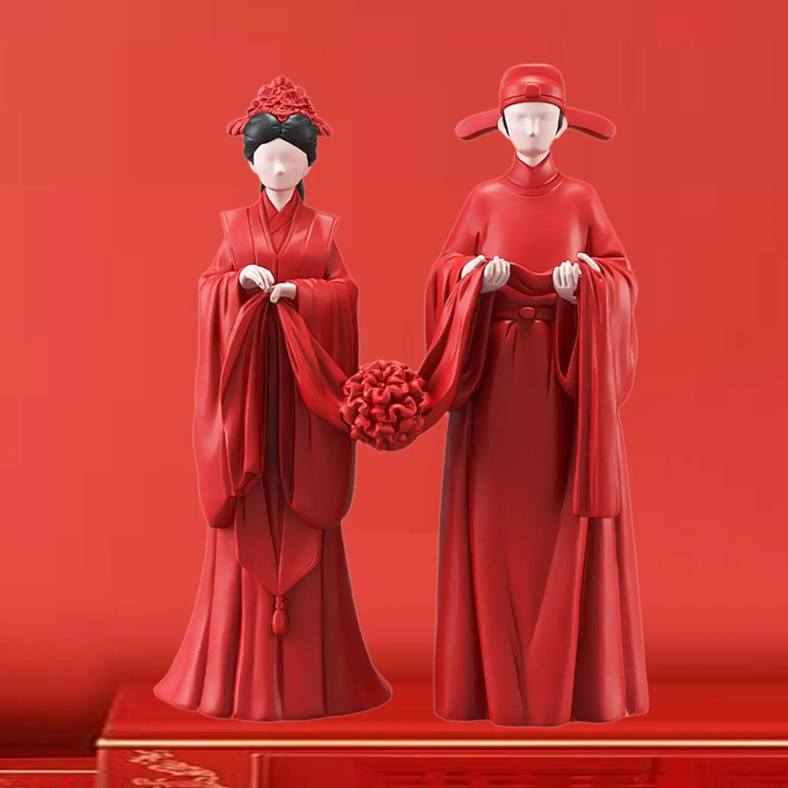 

Bride Bridegroom Statue Wedding Decoration,Traditional,Newlywed Figurine Couple Statue for Bridal Shower Valentine's Gifts