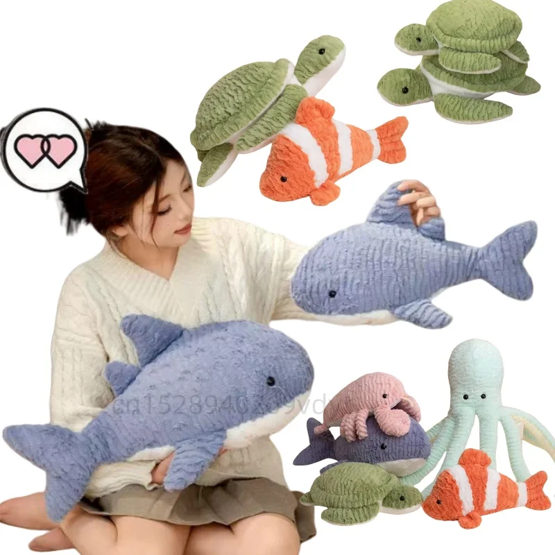 

Креативная серия морской жизни, осьминог, рыба, черепаха, осьминог, акула, омар, плюшевые игрушки, забавные животные, куклы, рождественские подарки для детей