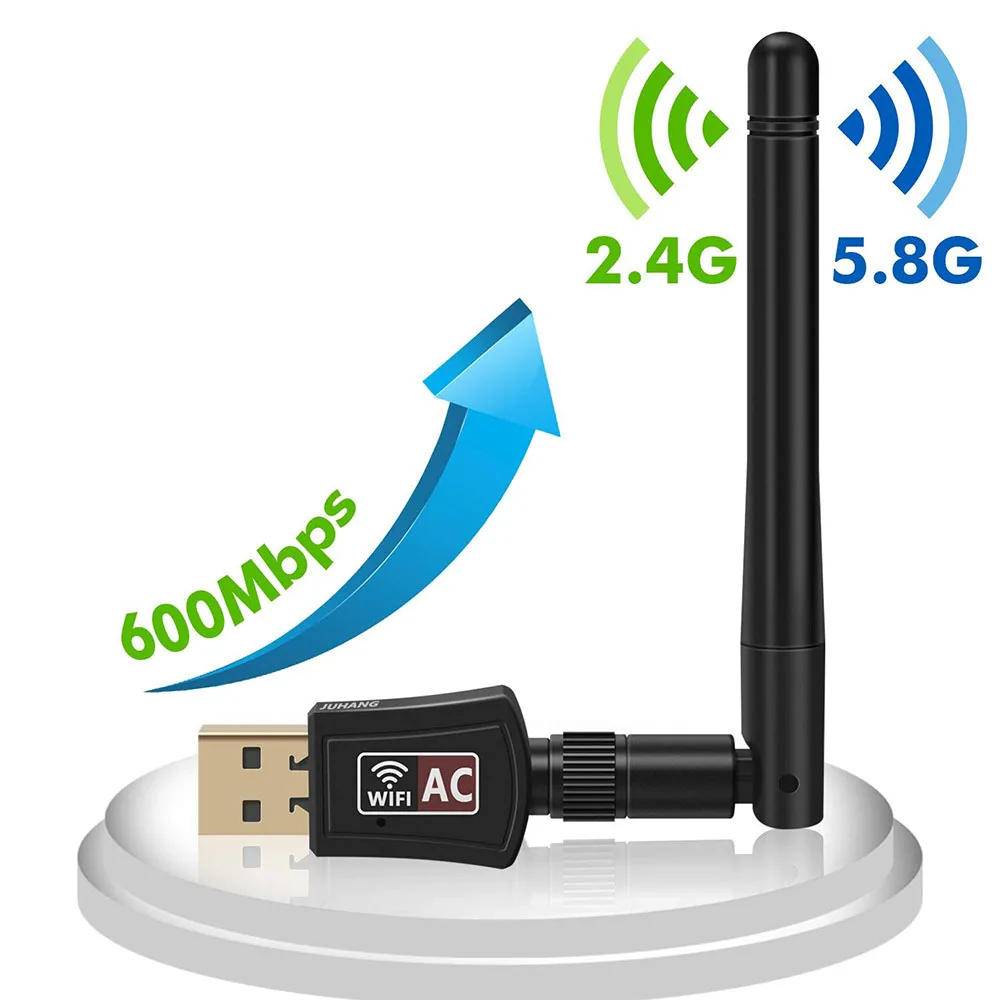 AC 600M Faster Wireless WIFI USB Adapter Dual Band  Wireless USB Dongle Antenna Network Adapter For Tablet Laptop Destop PC