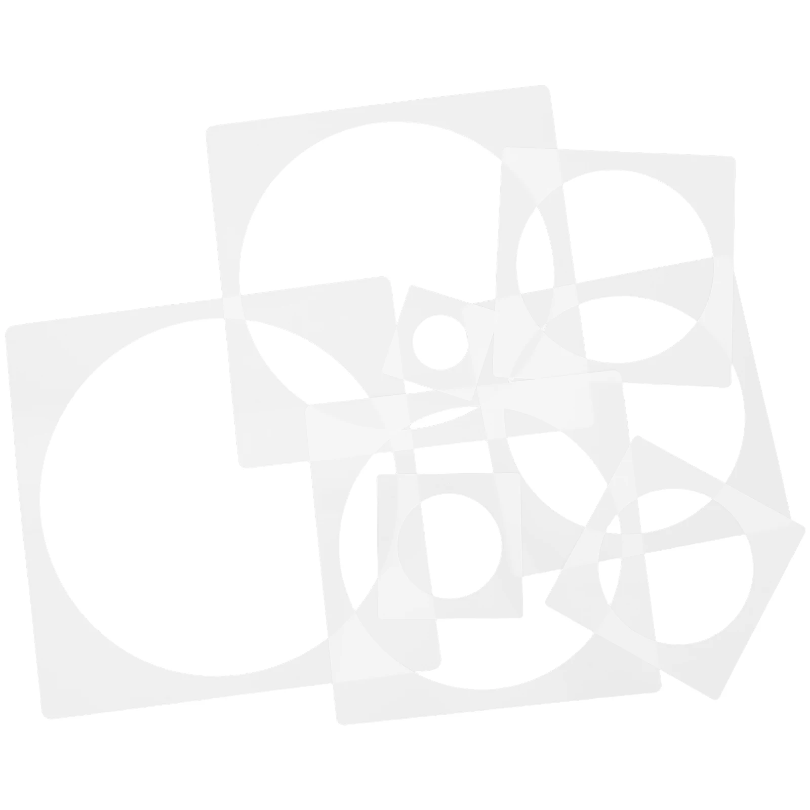 

8pcs Circular Stencils Reusable Plastic Circle Templates For Diy Painting Crafts Scrapbooking Wall Art Drawing Projects Easy To