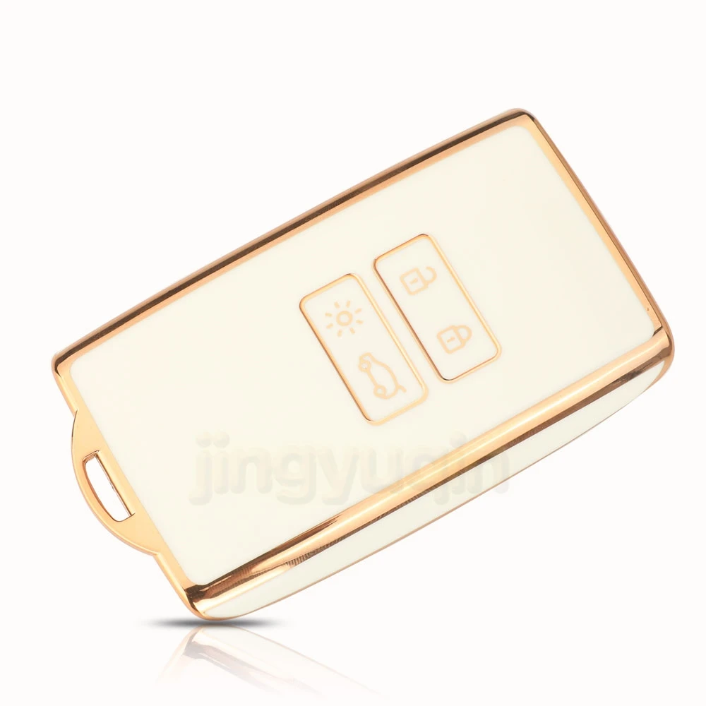 Jingyuqin Soft TPU Cover For Renault Espace 5 Kadjar Koleos Captur Megane 4 Talisman Arkana Dacia Sandero 4 Button Car Key Case