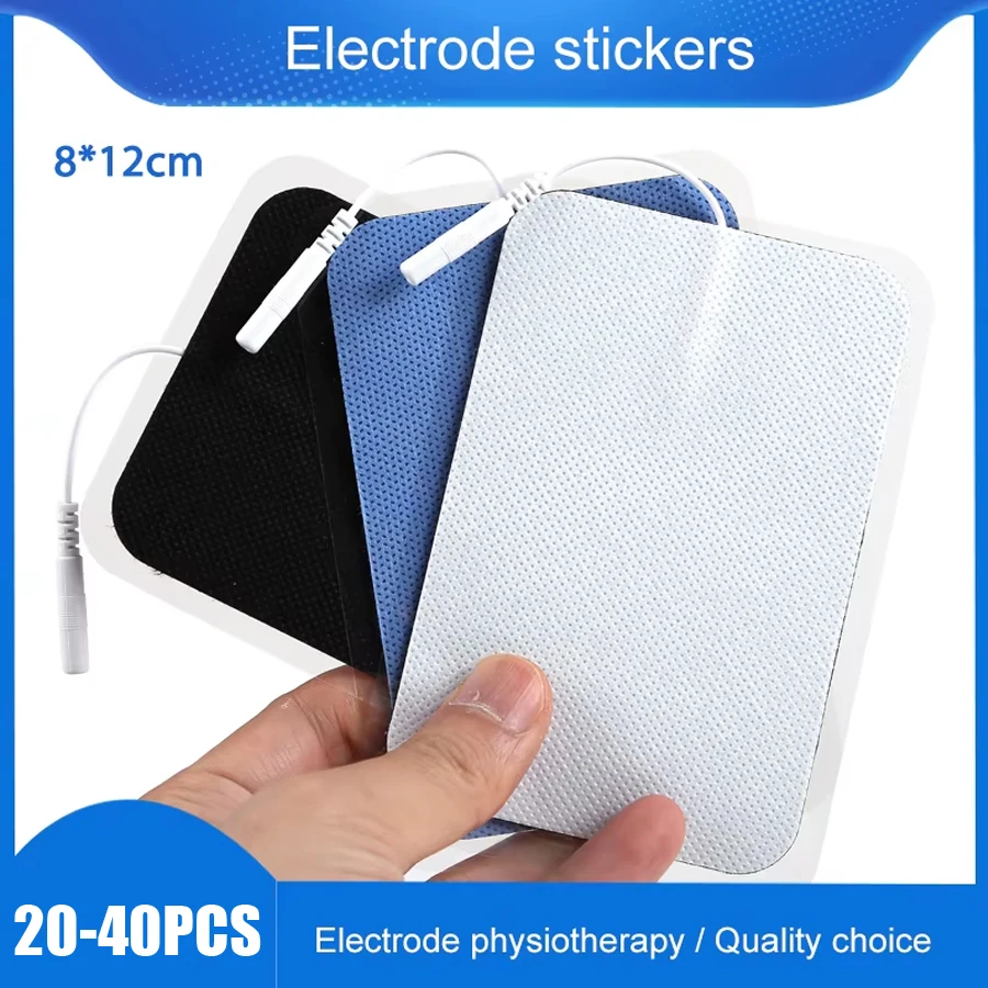 20-40pcs Replacement Reusable Electrode Pad Tens Machines Conductive Gel Pulse Massage for Muscle Stimulator Tens Massager Pads