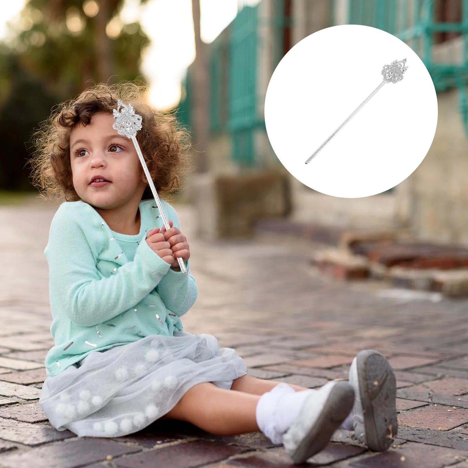

1Pcs Sparkling Rhinestone Walking Stick Elegant Halloween Cosplay Cane Accessories for Women Girls