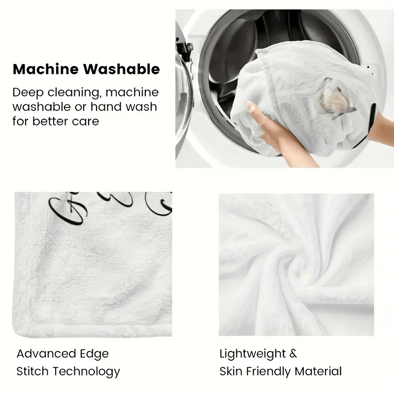 1 بطانية Best Grandma Forever من الفلانيل - هدية سميكة للفصول الأربعة بيج فاتح ناعم وصديقة مع رسالة صادقة، وردي #4