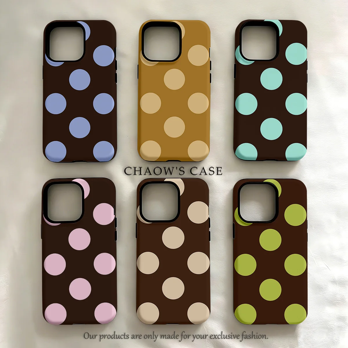 

Luxury high-end large polka dot series Phone Case for iPhone 17 16 15 14 13 12 11 Pro Max Air Plus Double-layer Back Cover