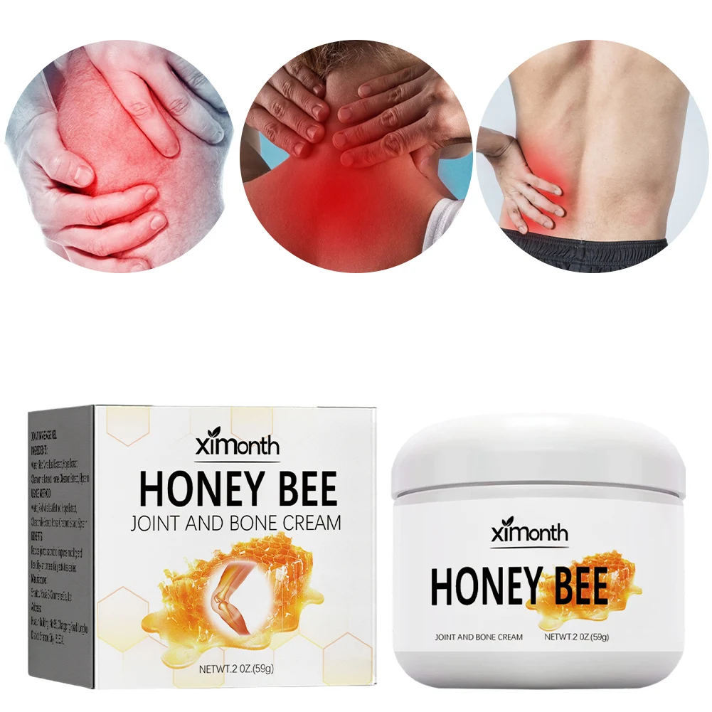 59g Honey Bee Joint Bone Cream Relieves Pain Lumbar Spine Hand Foot Plaster Natural Massage Care Cream Bone Health Body Care