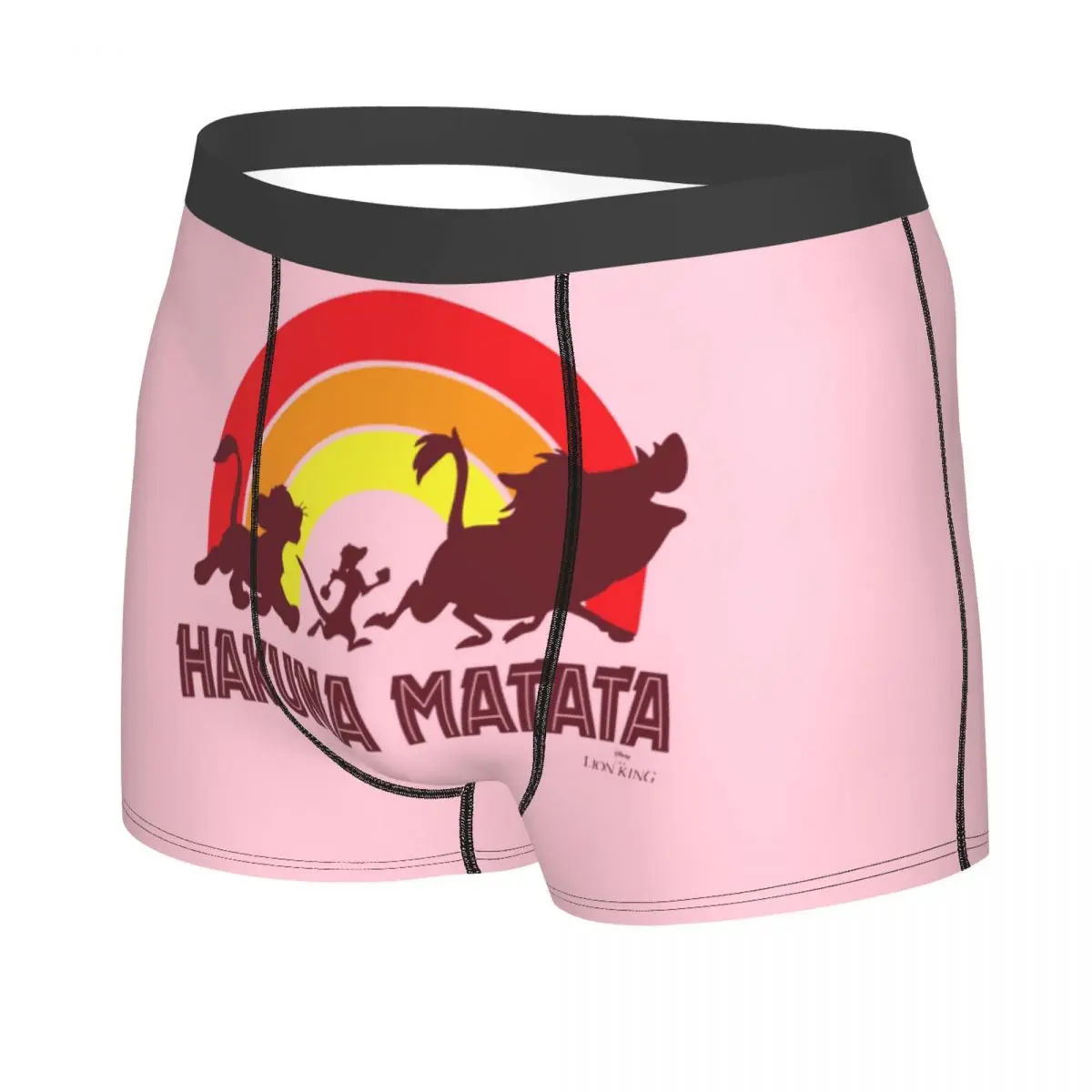 Custom Lion King Hakuna Matata Rainbow Boxers Shorts Men Simba Hakuna Matata Briefs Underwear Funny Underpants