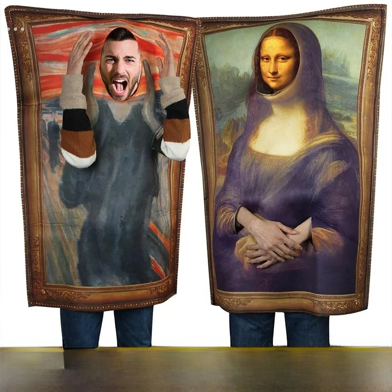 

Monaa Cosplay Prank Headwear Smile Performance Costume Doll Suit One-Piece loween Outfit Apparel Ladies' Ethnic Wear