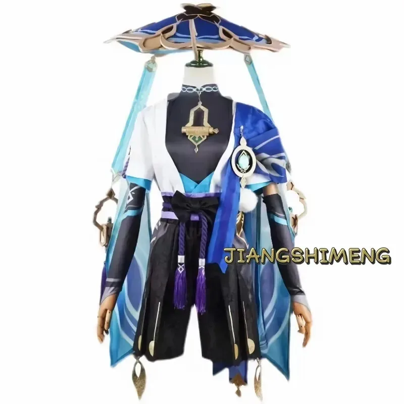 Game Genshin Impact Wanderer Scaramouche Cosplay Volledige Set Kleding Pruik Hoed Anime Uniformen Balladeer Kunikuzushi Party