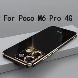 For Poco M6 Pro 4G Case Cover For Poco M6 Pro 4G High Quality Soft TPU Anti-fingerprint Camera Protection Case Cover