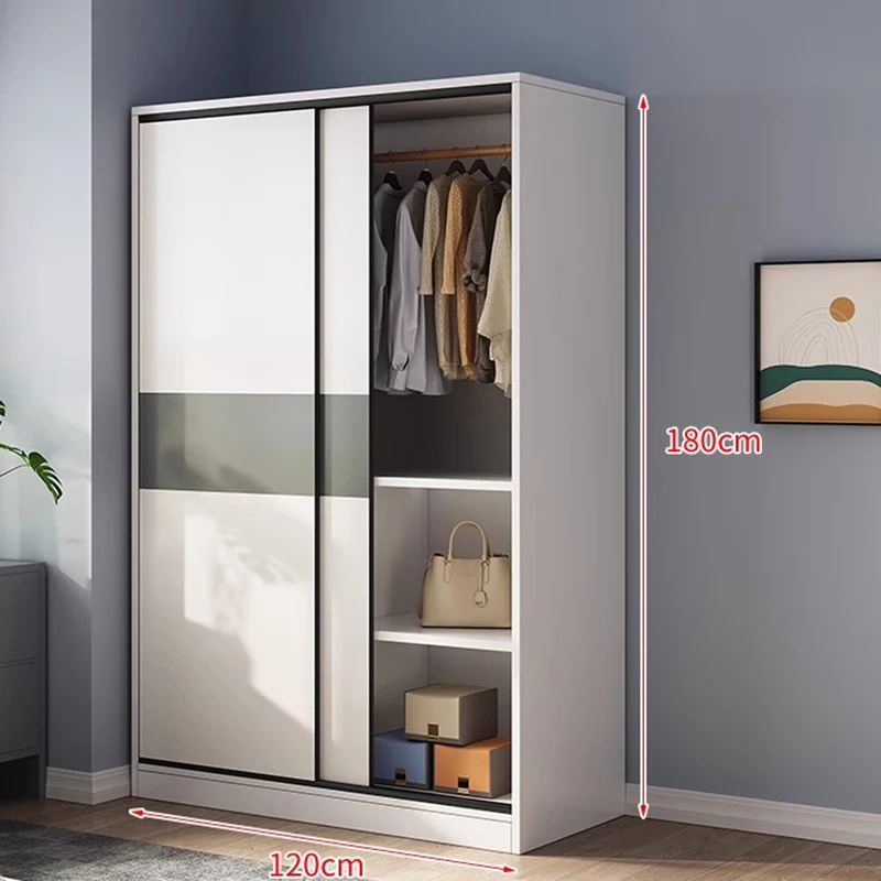 

Simple Heavy Duty Wardrobe Clothes Storage Long Cheap Modern Wardrobe Bedroom Cabinet Wooden Szafa Na Ubrania Home Furniture