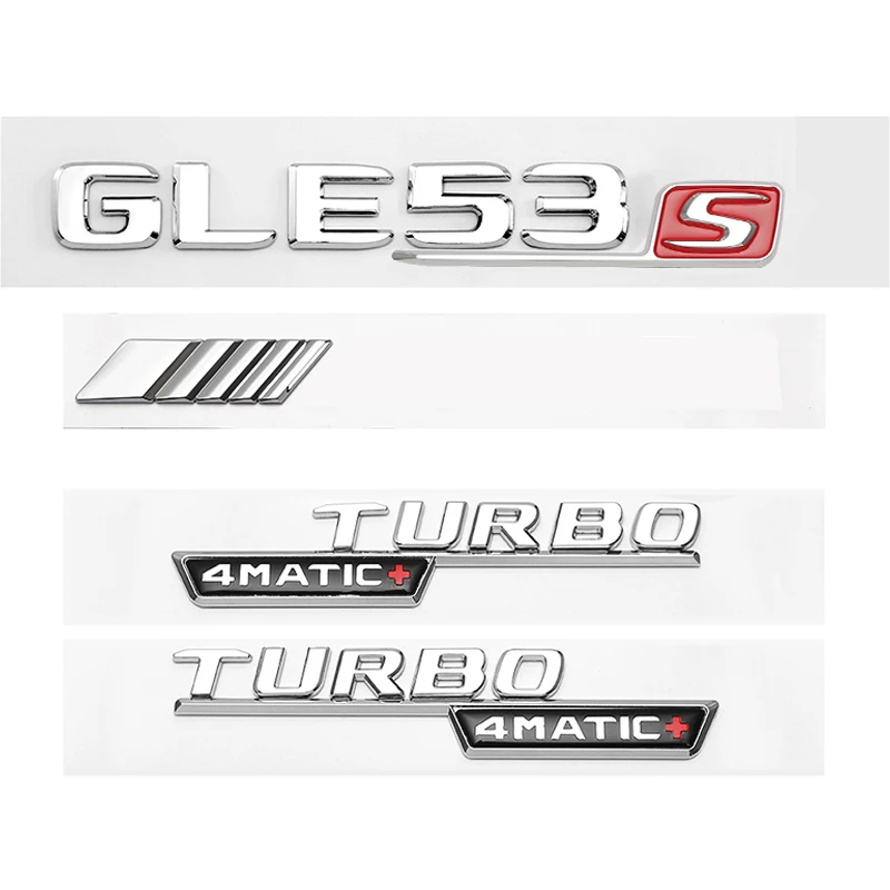 2017 Letters GLE43 GLE53 GLE63 GLE63S V8 Biturbo 4matic+ Emblem for Mercedes Benz AMG Car Side Trunk Rear W166 W167 Logo Sticke