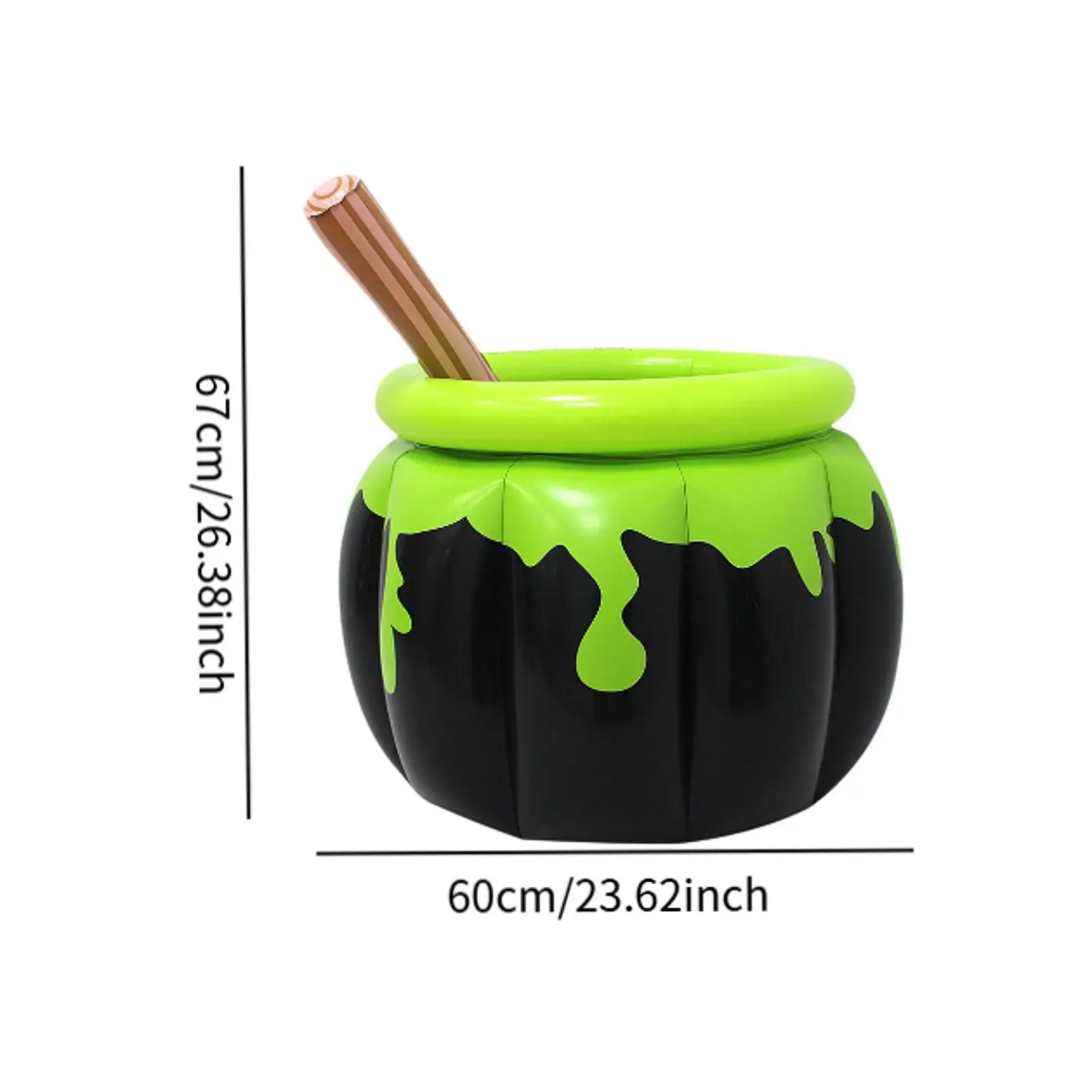 Halloween Inflatable Cauldron Portable Ice Bucket for Summer Picnic Beach
