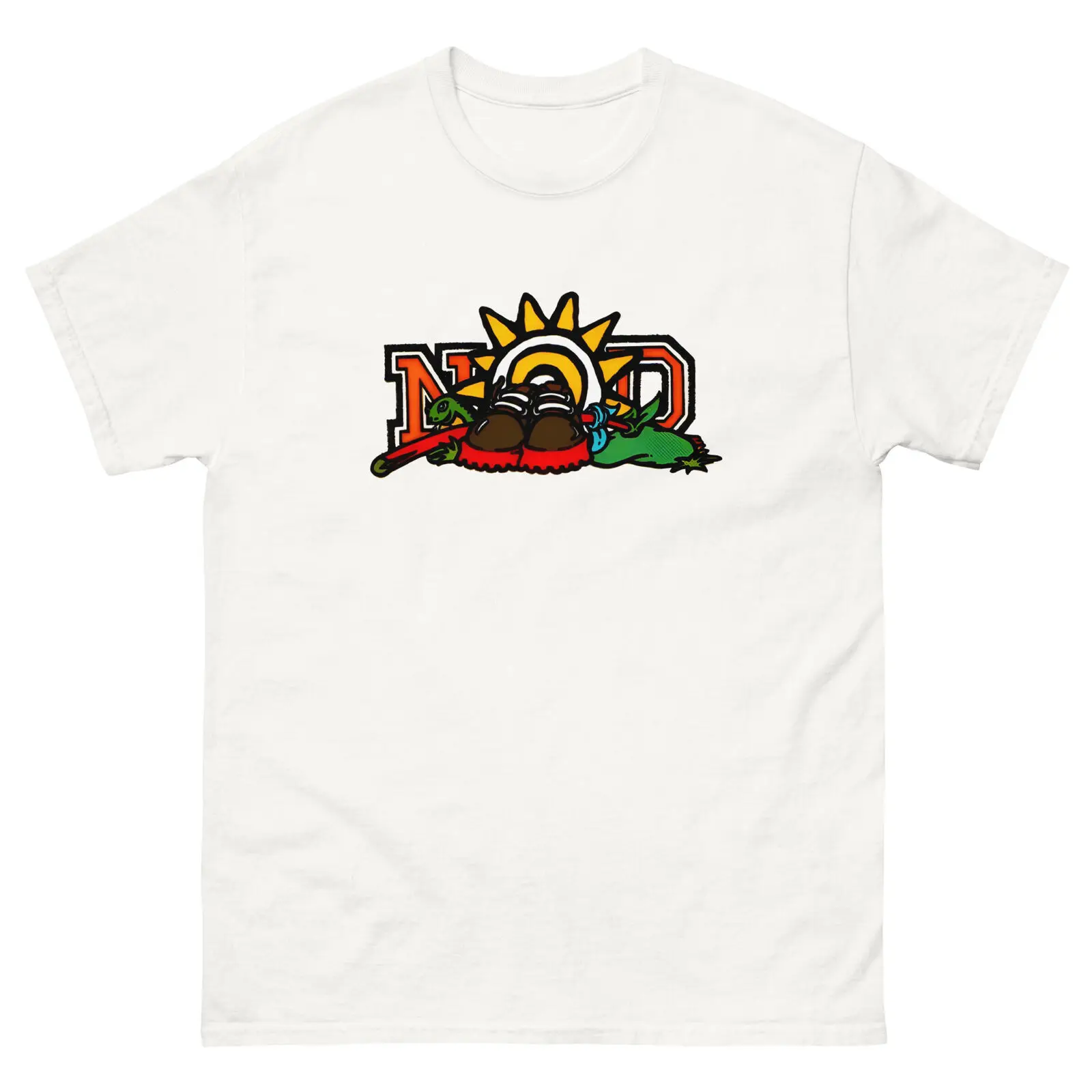 New Deal Skate Sunset Retro 90s Skateboarding T Shirt Design