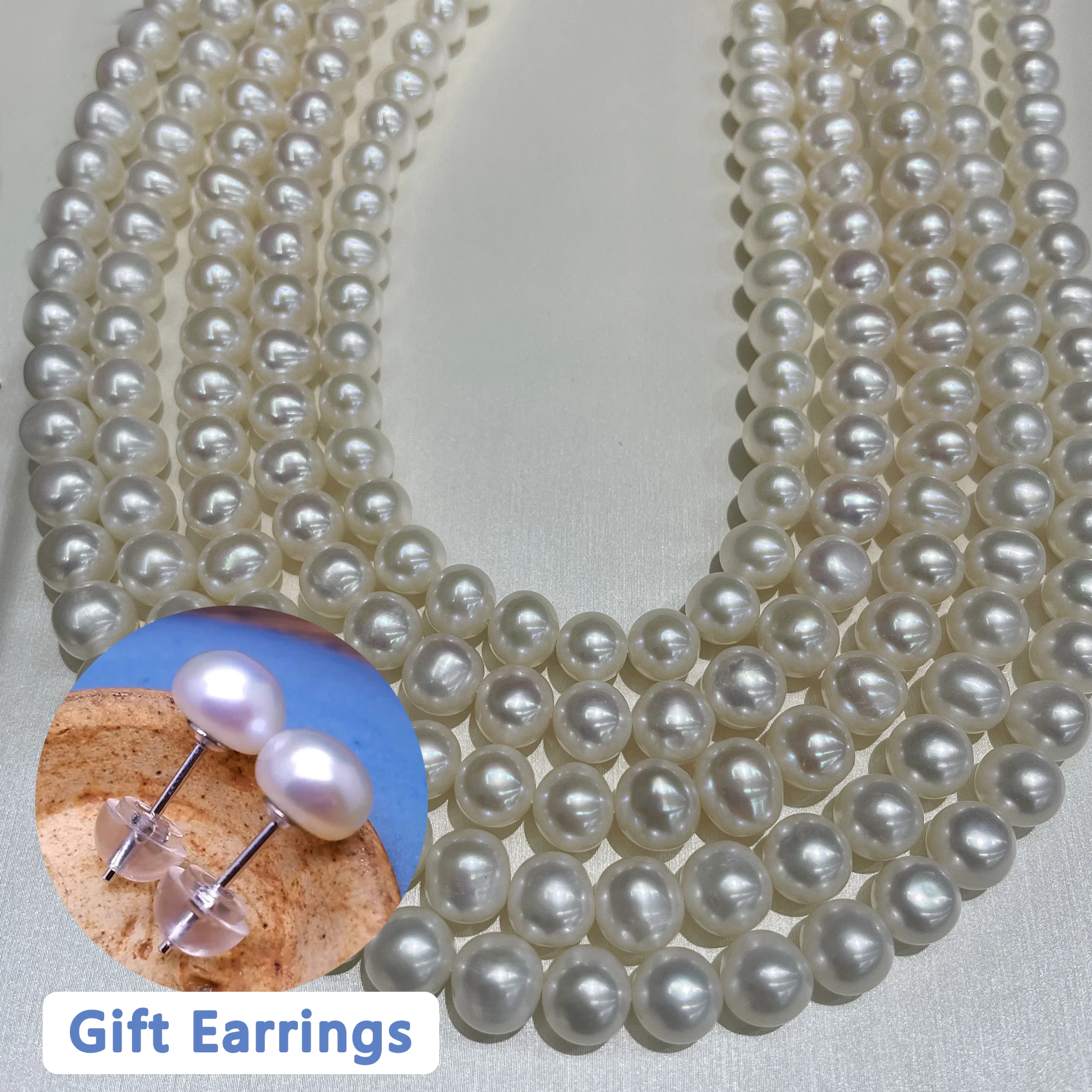 

Ожерелье из натурального белого жемчуга 9-10 мм для женщин на свадьбу 3-4 мм 5-6 мм 6-7 мм 7-8 мм 8-9 мм Ювелирные изделия из стерлингового серебра 925 пробы 40 см 45 см 50 см