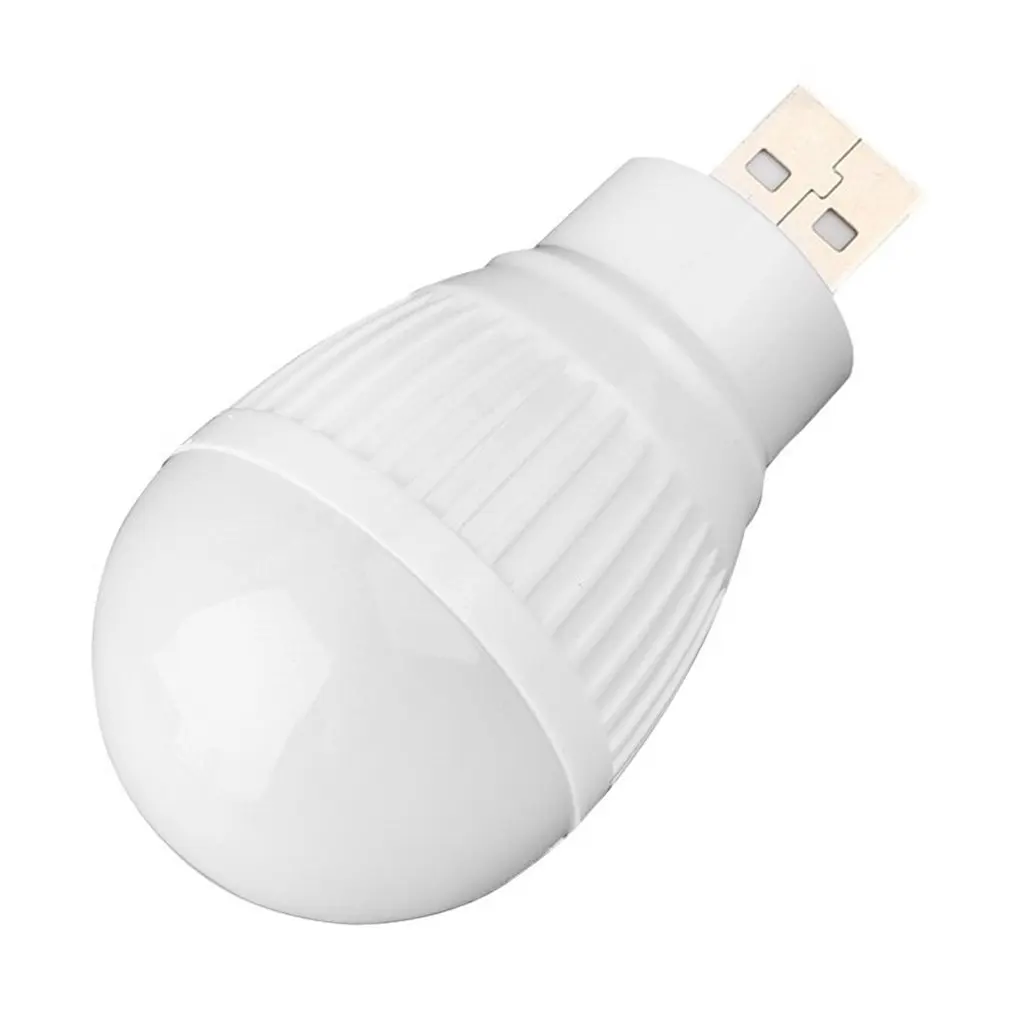 White USB Light Bulb Portable Multifunction Mini LED Small Light Bulb 3w Outdoor Emergency Light Energy Saving Highlight Lamp