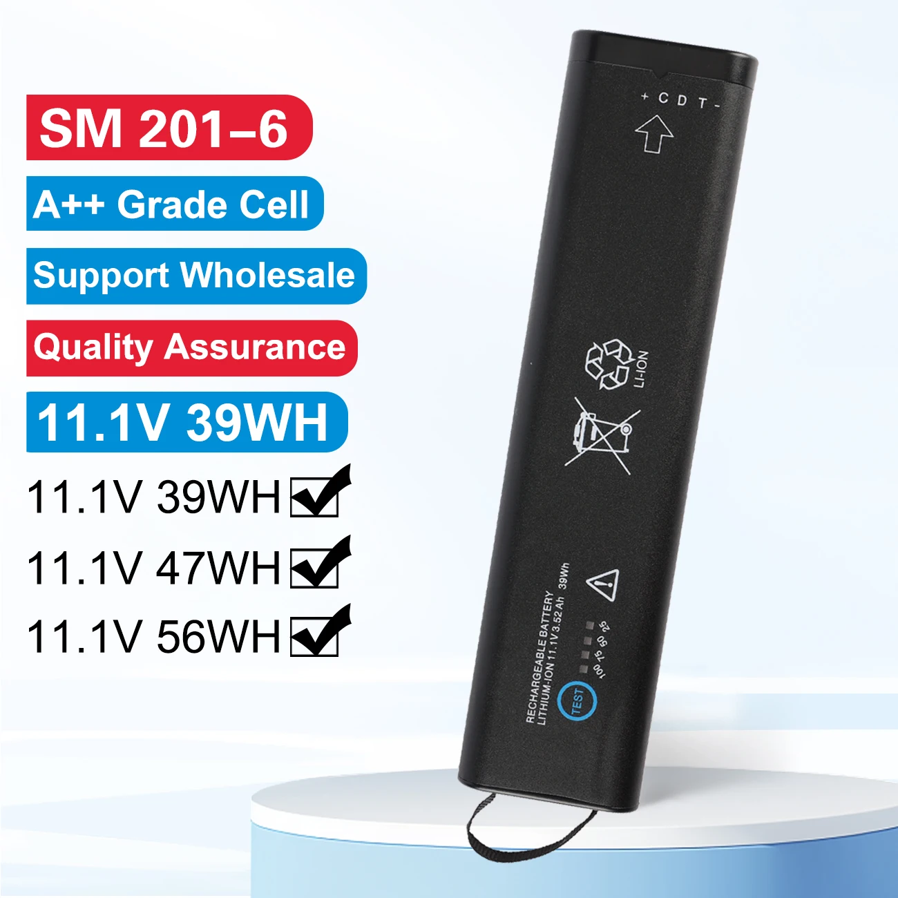 

Умный литий-ионный аккумулятор KingSener SM201-6 для MT9083 MT9083A MT9083A8 MT9083B Z0921A MT9083C MT9082 OTDR 11,1 В 39WH 47WH