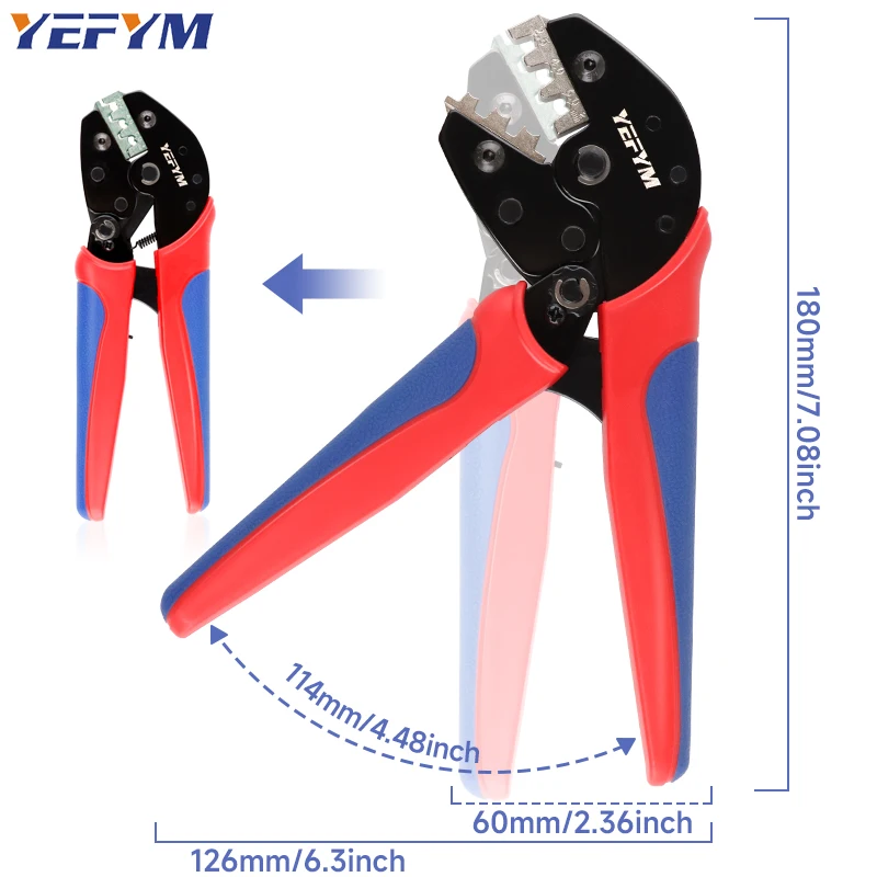 Crimping Mini Pliers YMS For MC2.5/4/6 Solar Connectors, Photovoltaic New Energy Terminals Ratchet Wire Tools YMS-2546B 2.5-6mm²