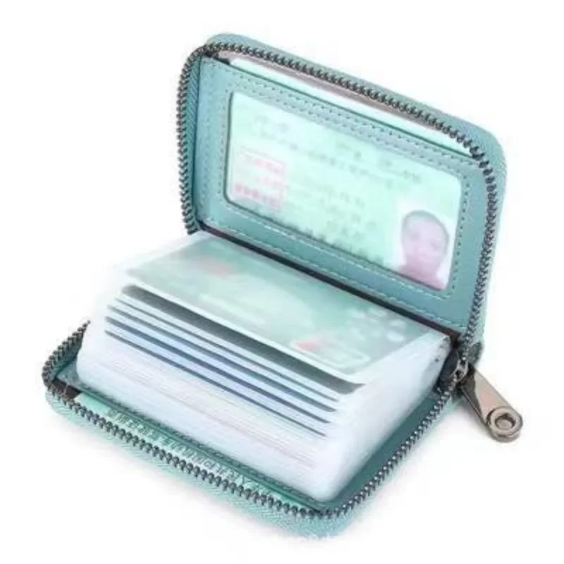 20 Detents Cards Holders PU Business Bank Credit Bus ID Card Holder Cover Coin Pouch Anti Demagnetization Wallets Bag Organizer