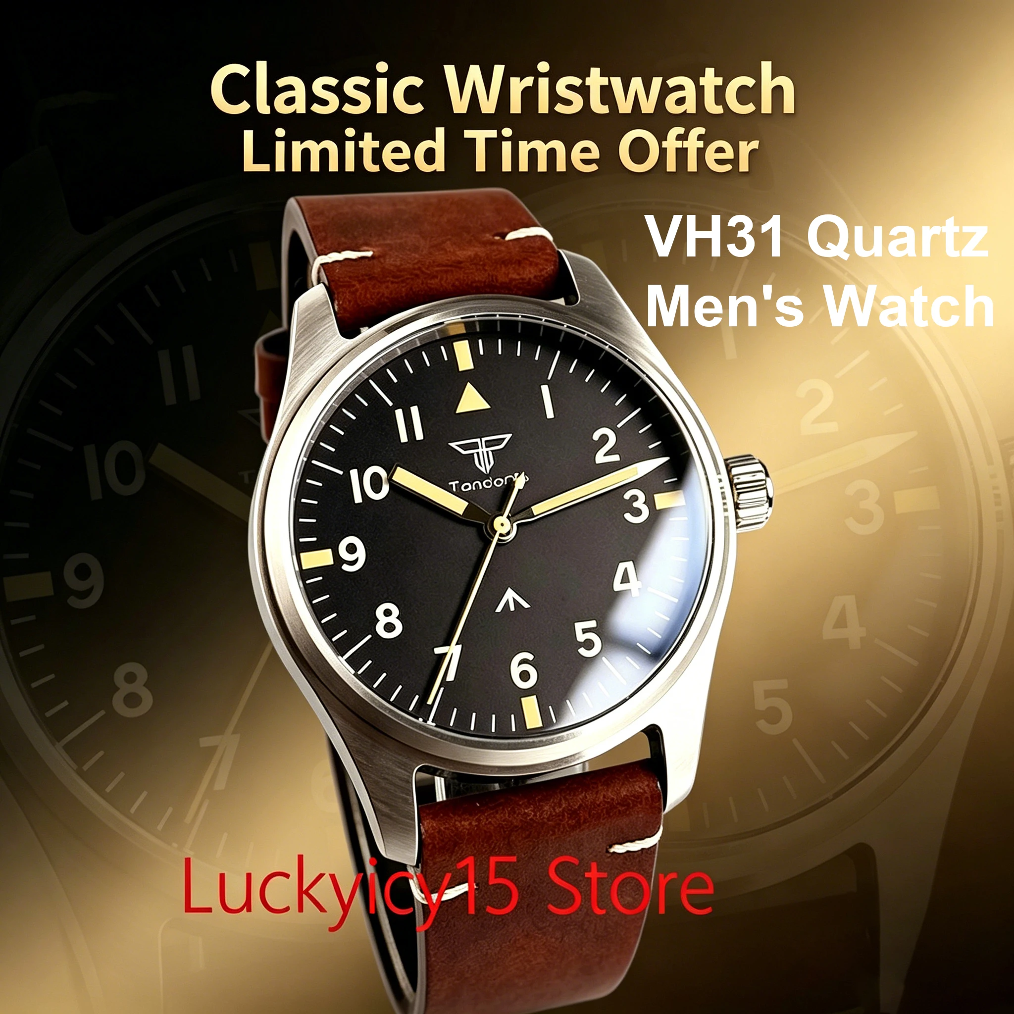 tandorio-new-39mm-retro-pilot-vh31-quartz-men's-watch-100m-waterproof-stainless-steel-sapphire-glass-luminous-marks-reloj-hombre