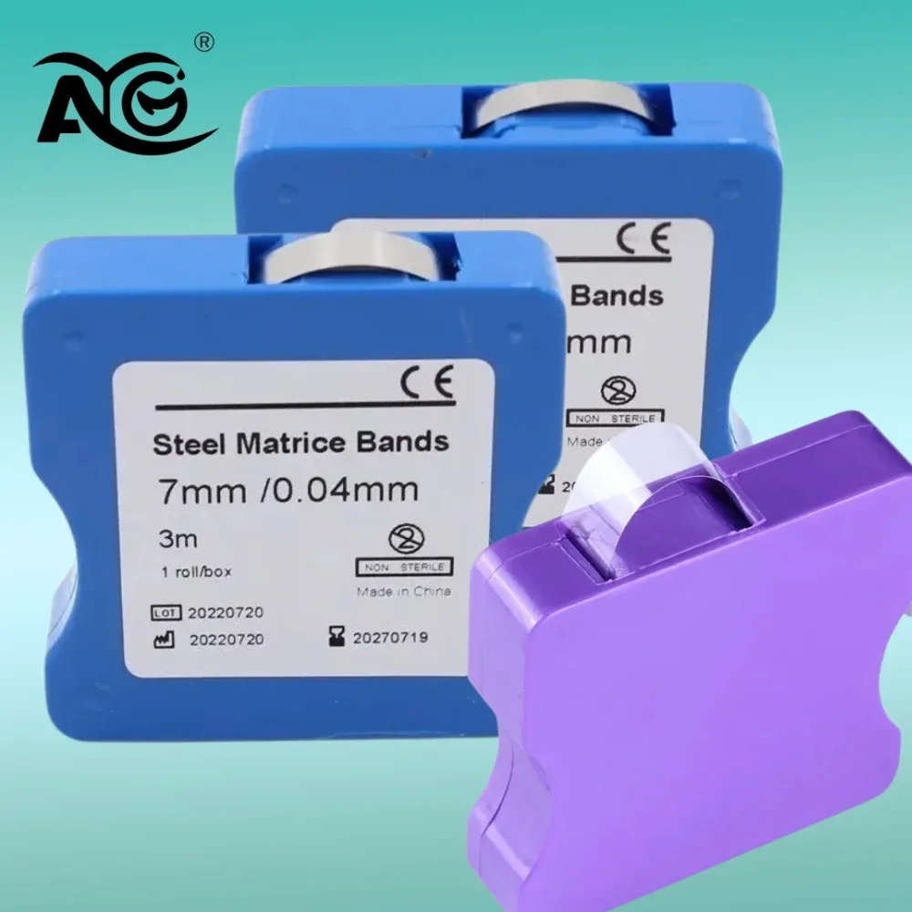 Dental Matrix Strip Dental Stainless Steel/Resin Film Restoration Light Cured Resin Clear Matrix Strips Bands 5mm/6mm/7mm Width