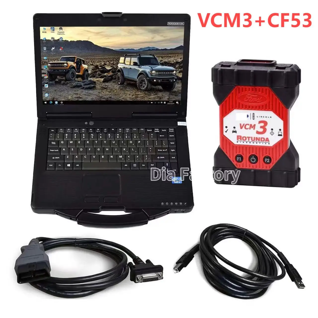 For Ford VCM 3 IDS VCM3 Professional Diagnostic and Programming Device Support CAN-FD and DoIP and computer