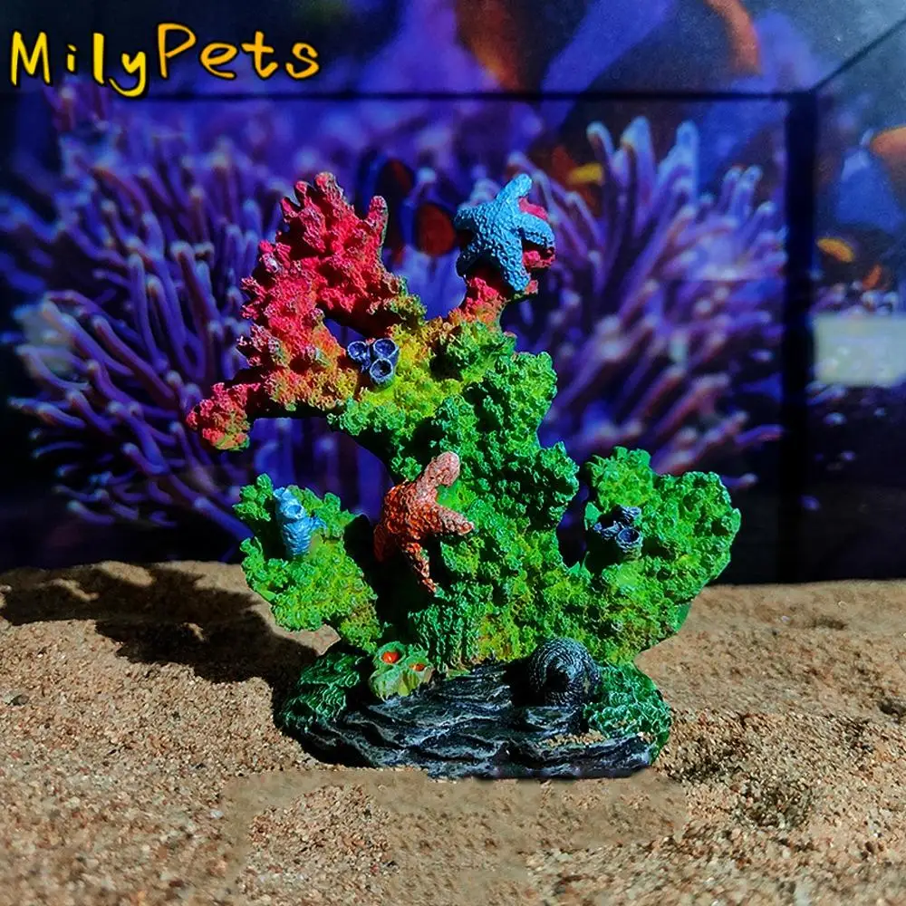 

Colorful Simulation Coral Model Unique Realistic Artificial Coral Ornament Resin Craft Handmade Coral Water Plant Figurines