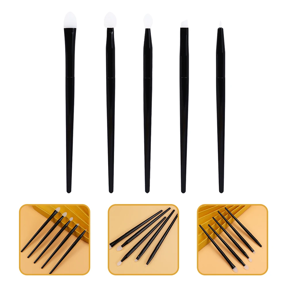 1Set Draagbare Siliconen Borstel Kit Wenkbrauw Lippenstift Oogschaduw Applicators Makeup Tools Gemakkelijk schoon te maken Wenkbrauw Siliconen Lippenborstel